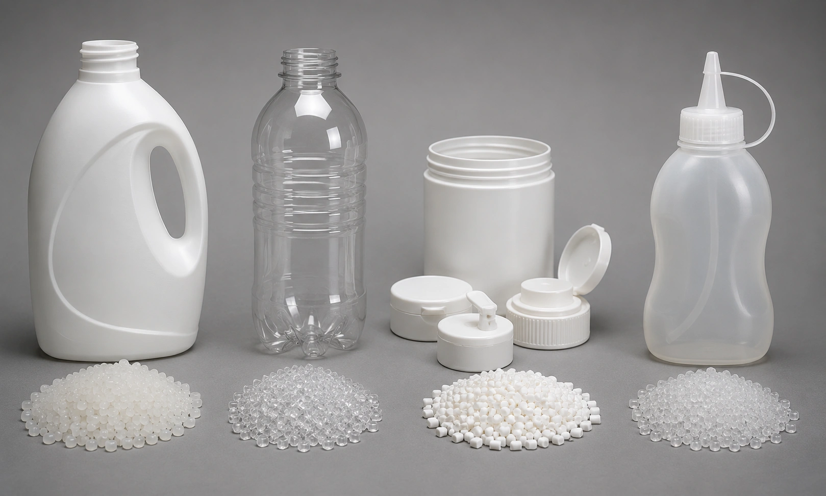 مقایسه HDPE، PET، PP و LDPE در تولید بستهبندی پلاستیکی